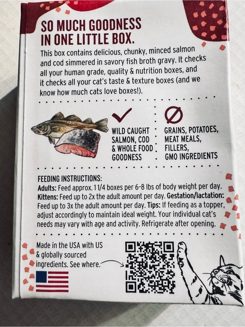 (4) 5.5 oz boxes of The Honest Kitchen Minced Salmon & Cod Recipe Cat Food